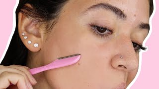 how i shave my face for clear skin | *before &amp; after pictures of my first time*