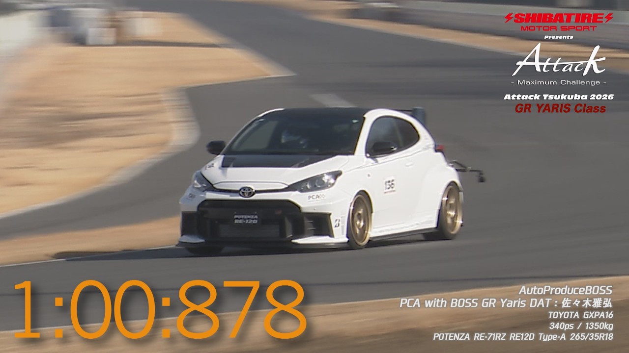 Shibatire presents Attack Tsukuba 2026：PCA with BOSS GR Yaris DAT