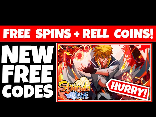 NEW* FREE CODE SHINDO LIFE by @RellGames give 30 FREE SPINS