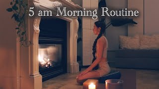 MY 5AM HOLISTIC MORNING ROUTINE! Mindfulness, Workout, Skincare, Haircare & More ☀️