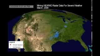 Animation of Archived NEXRAD RADAR Severe Weather Data in GIS