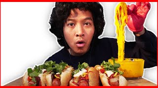 CHEESY BEST HOT DOGS STREET STYLE IF YOU KNOW YOU KNOW BUKMANG ASMR NO TALKING!