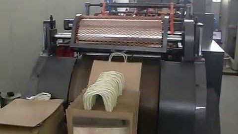 Nanjiang WFD-430 Fully Automatic Roll Fed Paper Bag with Twisted & Flat Handle Machine