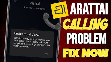 arattai app calling problem | arattai unable to call | 