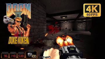 DN3DooM [Duke Nukem3D in Doom II] - Honte Remastered Experimental - Map5: Waste Tunnels (2023) 4K/60