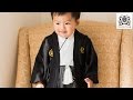 羽織付き 袴ロンパース これひとつで凛々しい日本男児になれちゃう！ 袴風の半袖ロンパースと羽織のセットです。TK4030