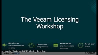 The Veeam Licensing Workshop with virtualDCS and Arrow
