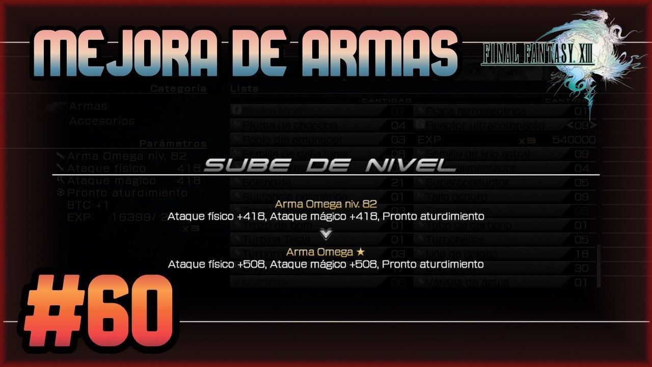 Guia Final Fantasy XIII #60 | [Mejora De Armas] (100%) - YouTube