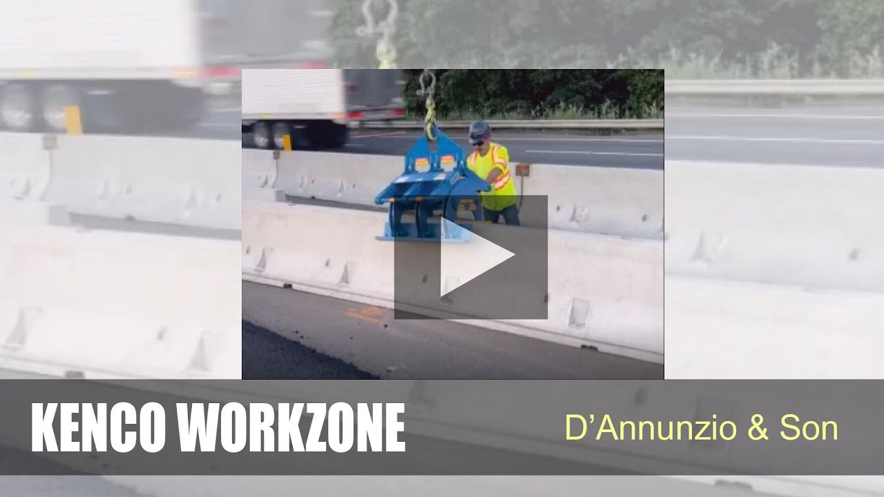 Installing Concrete Traffic Barriers on Turnpike - Kenco
