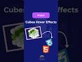3D Colorful Cube Hover Effect using CSS Animation | Pure HTML & CSS Project #shorts #htmlcss
