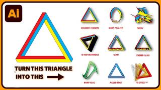 Full Create a Penrose Triangle with Effects in Adobe Illustrator Update
