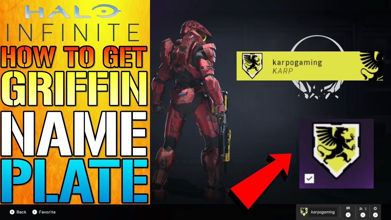 Halo Infinite AWESOME! "GRIFFIN" Nameplate How To Get It In Game YouTube