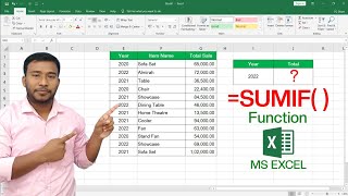 MS Excel - SUMIF Function | How to use the SUMIF Function in Microsoft Excel