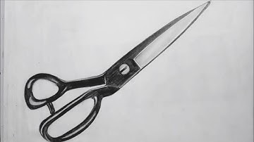 How to draw scissors step by step very easy