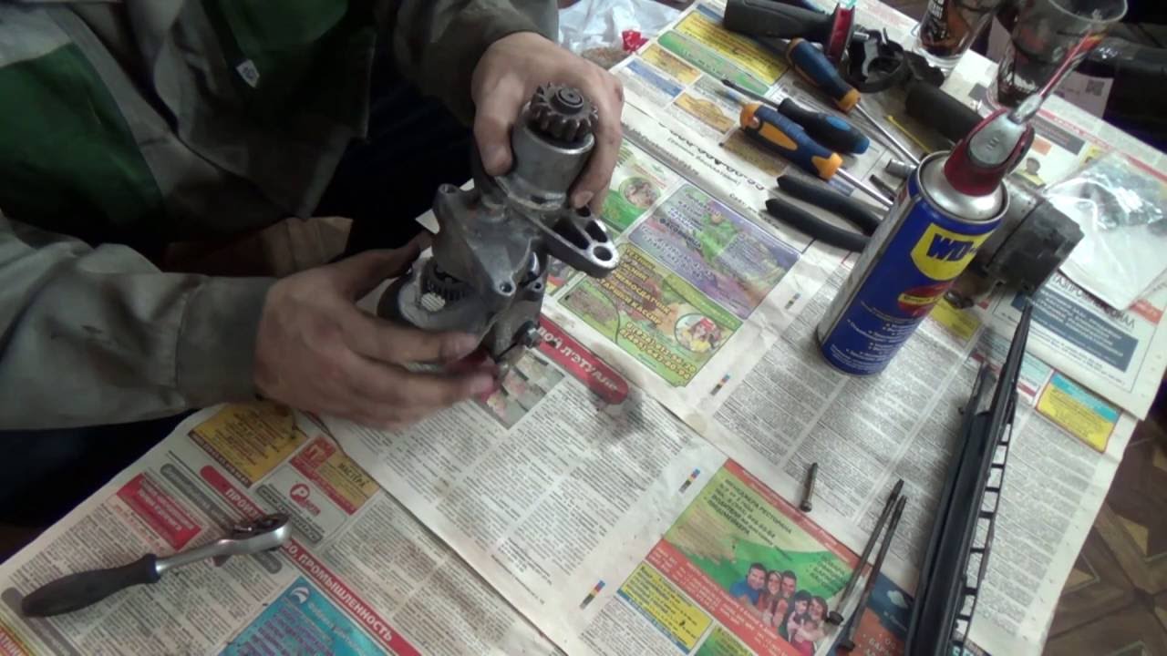 Как разобрать стартер, чистка контактов. - YouTube