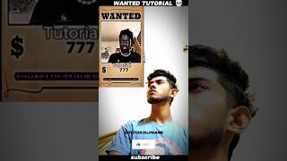 Tutorial wanted filter 😈💀 #TUTORIALPRANK #wanted #filter #tutorial #shorts