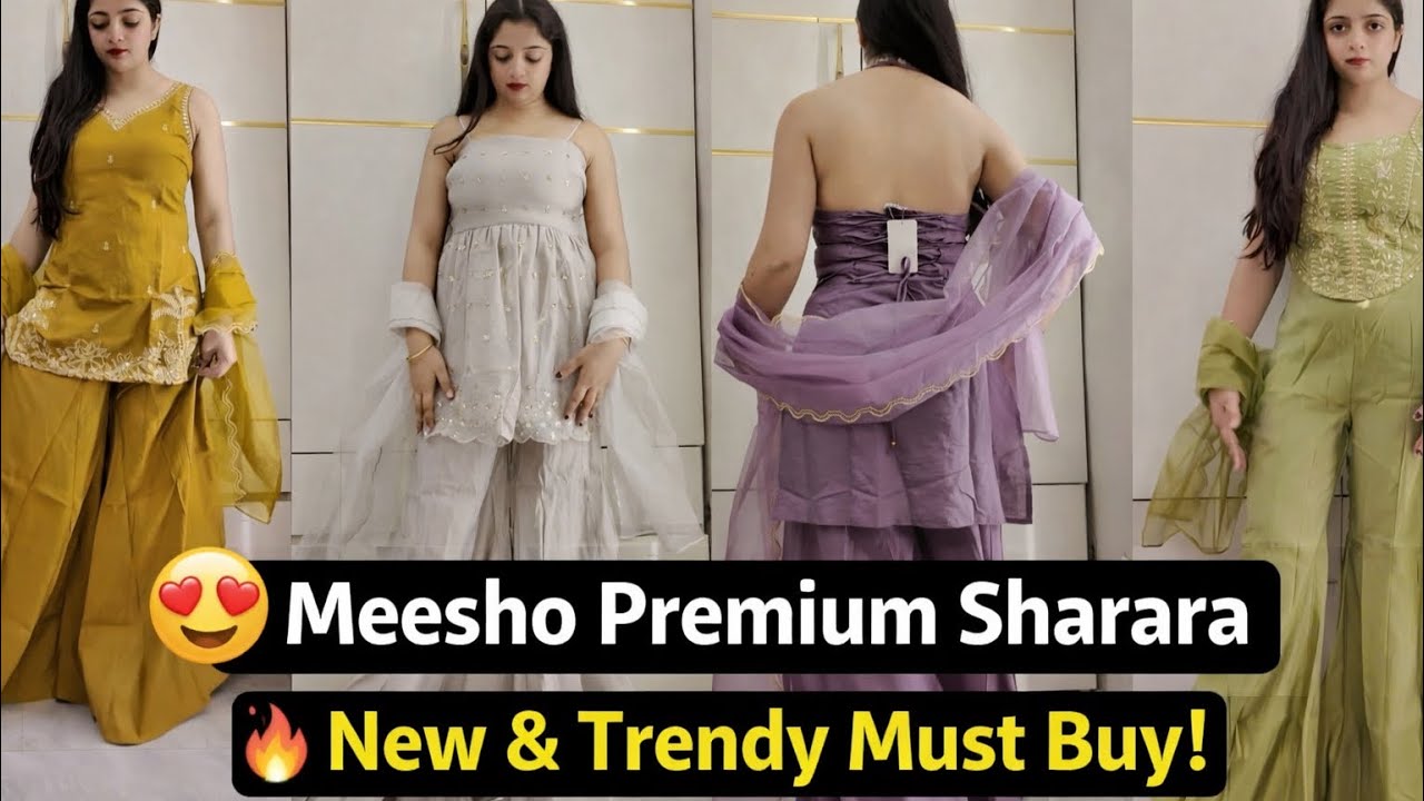 Meesho Premium Sharara Haul ✨ New & Trendy Sharara Sets Under Budget | Honest Review @thesimicode 