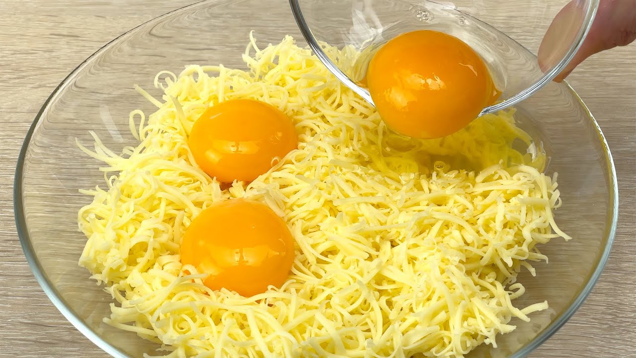 Просто смешайте сыр с яйцами и поджарьте на сковороде! Новый рецепт омлета #97
