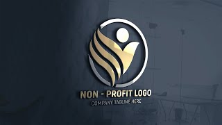 Non-Profit Company Logo Design Tutorial - Free PSD Logo