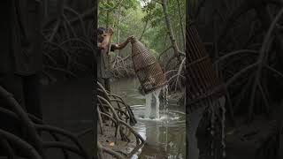 Spear entering the water ASMR | Real Fishing at Mangrove Swamp Channel — 10s Catch Loop
