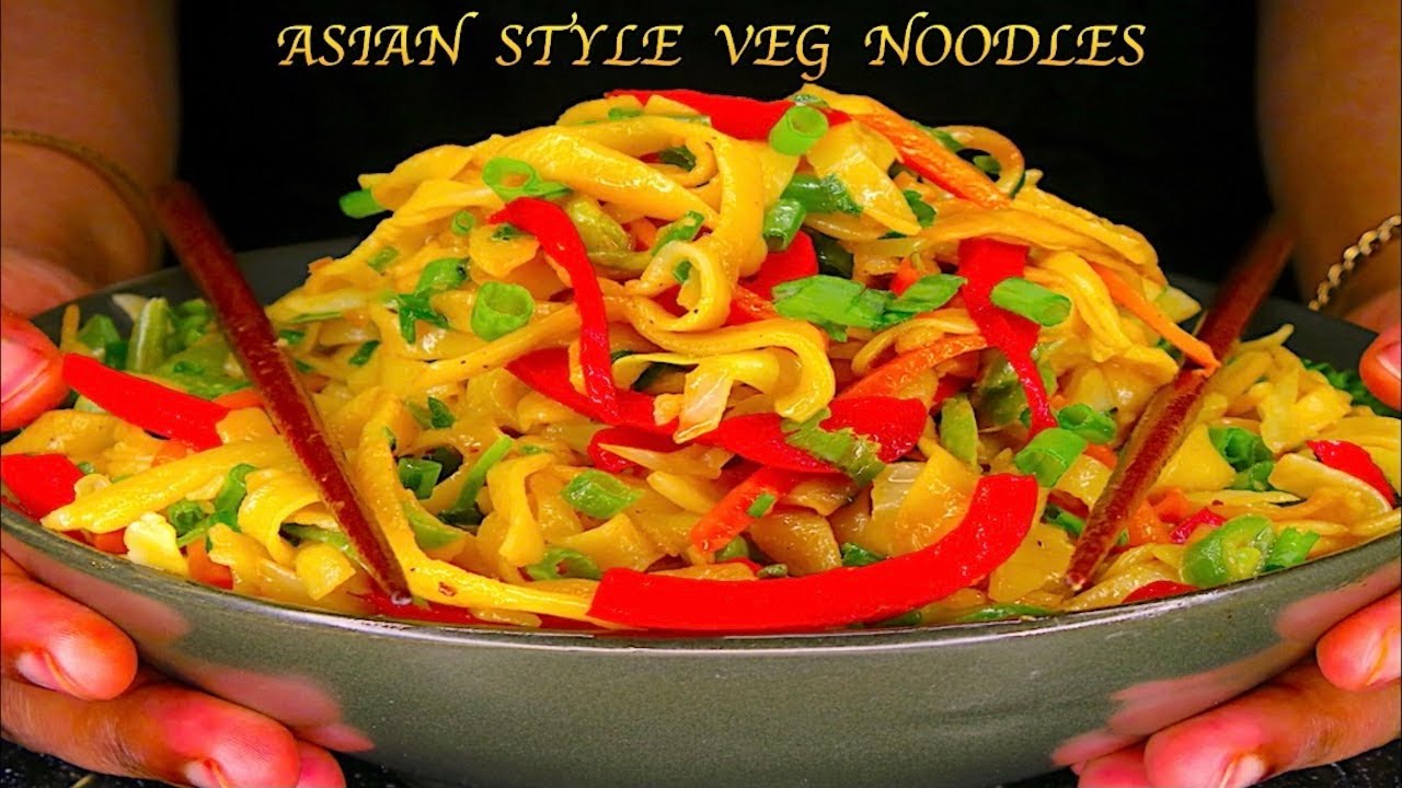 Homemade Asian Noodles Vegetable Noodles How to prepare Homemade