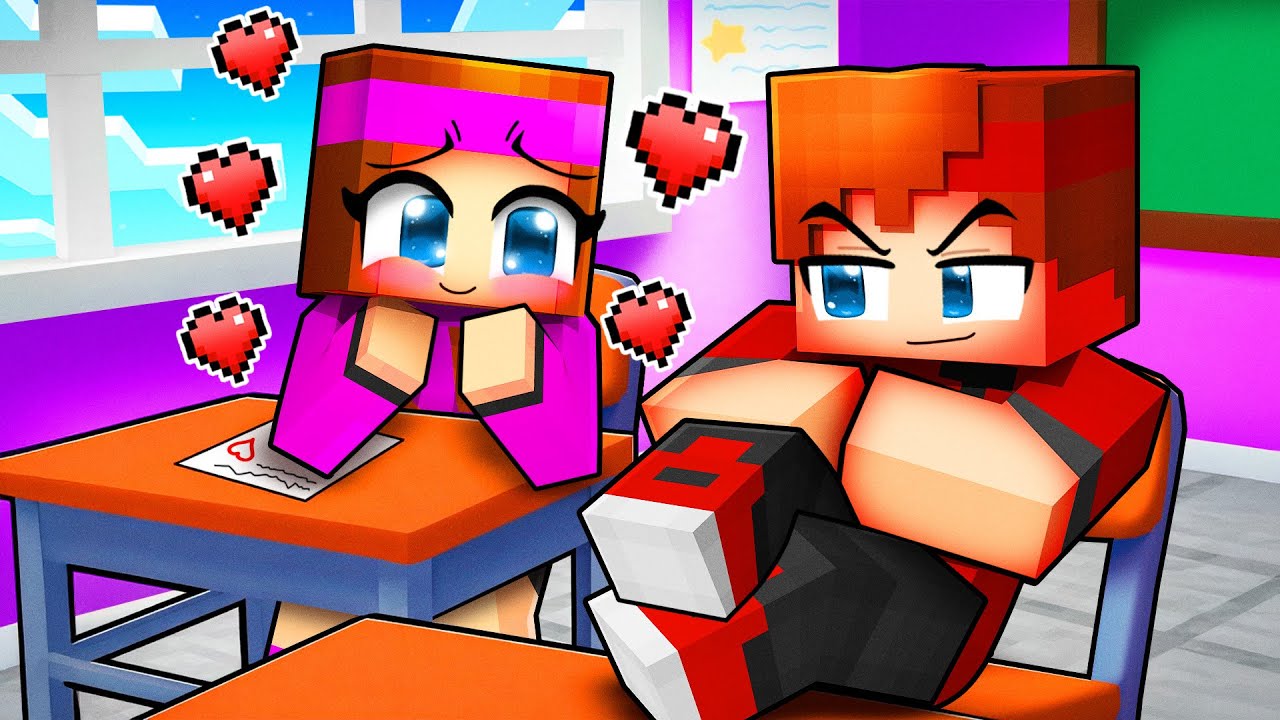 La première Saint-Valentin au lycée d'Anna sur Minecraft !