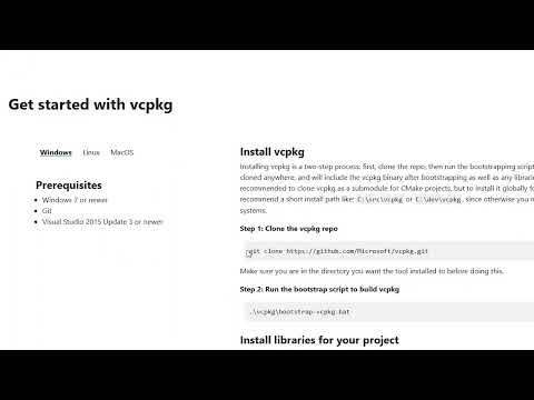 Installation of  vcpkg and curl