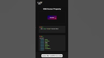 CSS Cursor Property #freelancing #thewebforce #htmlcss #frontenddevelopment #frontend #shorts