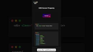 CSS Cursor Property #freelancing #thewebforce #htmlcss #frontenddevelopment #frontend #shorts