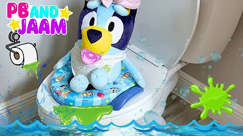 💩 Baby Bluey Blocks the Toilet! Baby Bingo Stinky Diaper! Baby Bluey and Bingo's Big Mess!