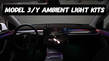 How to Install Tesla Model 3 Y Ambient Light Kits Interior LED Lighting Accessories | EVBASE