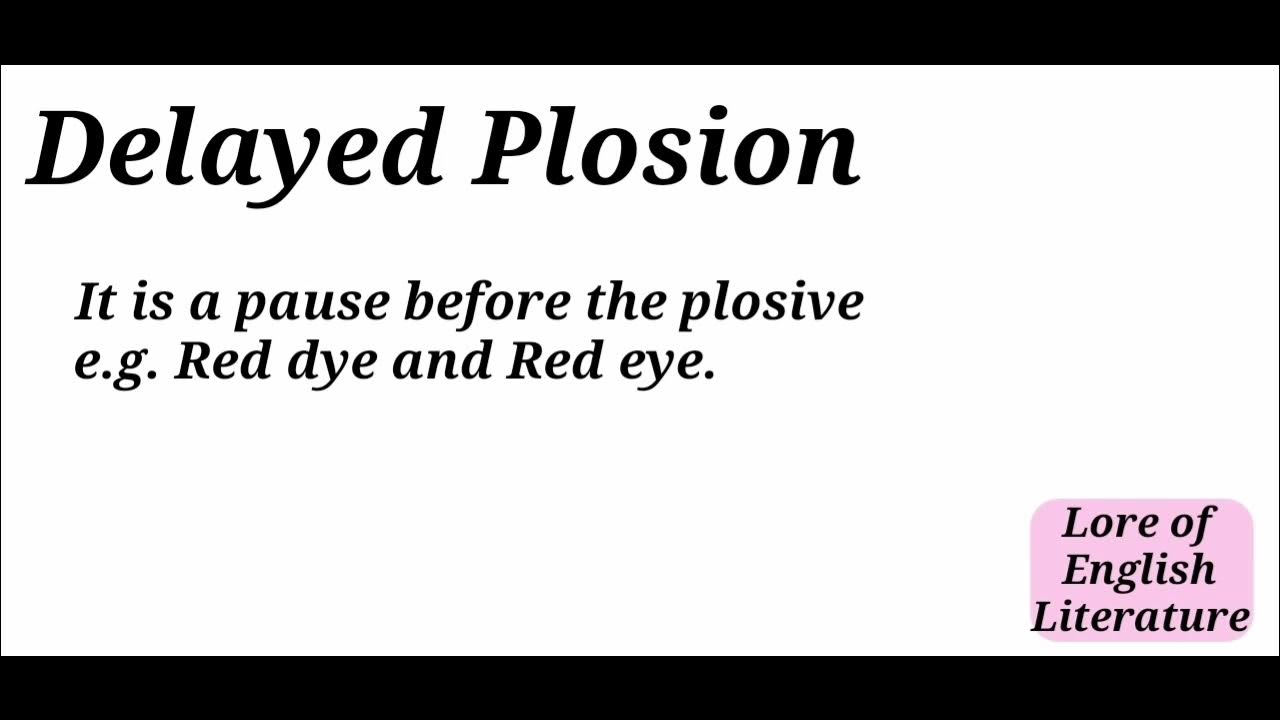 Delayed Plosion linguistics delayedplosion YouTube