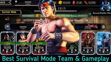 FW Survivor Mode elder Tower Battle Max Bonus Point Team Gameplay | MK Mobile