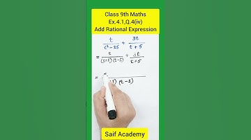Class 9th Maths Ex.4.1,Q.4(iv)|| Add Rational Expressions