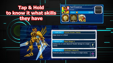 Digimon Links Eng : How to know it what skills they have