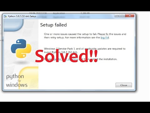 [100% Working ] Windows 7 Python Installation Error 2021