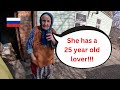 Poor russian babushka invites me into her house