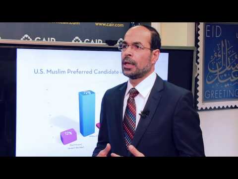 نهاد عوض أغلبية مسلمي أميركا يعتزمون التصويت لكلينتون
