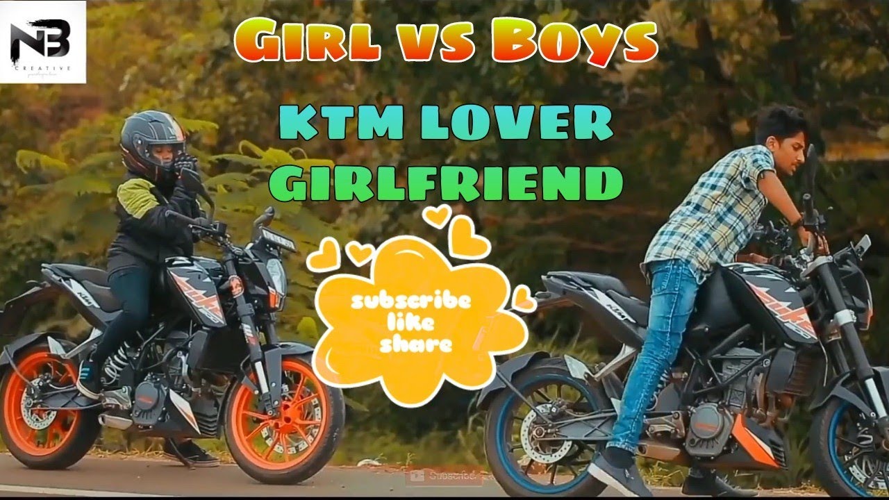 KTM lover Crush Girl vs Boys Romantic style racing Bike riders