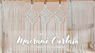 How to make Macrame Curtain Simple Design | Backdrop | Step-by-Step Tutorial for Beginners #4