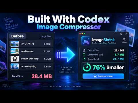 I Built ImageShrink — An Image Compressor Using Only Codex