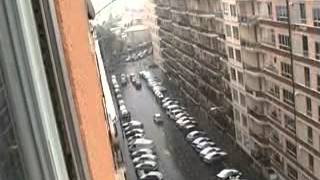 The greatest snow storm in Palma de Mallorca of Balearic Island, Spain