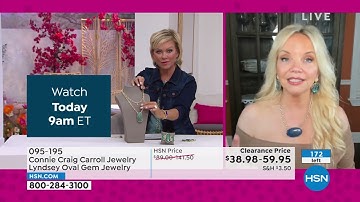 Connie Craig Carroll Jewelry Lyndsey 391/2" Oval Gem Pen...