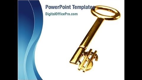 Gold Key PowerPoint Template Backgrounds - DigitalOfficePro #07350