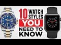 10 Watch Styles EVERY Man Needs To Know (Dress, Aviator, Field, Dive, Pocket, Smart Watches)