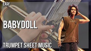 SUPER EASY Trumpet Sheet Music: How to play Babydoll  by Dominic Fike