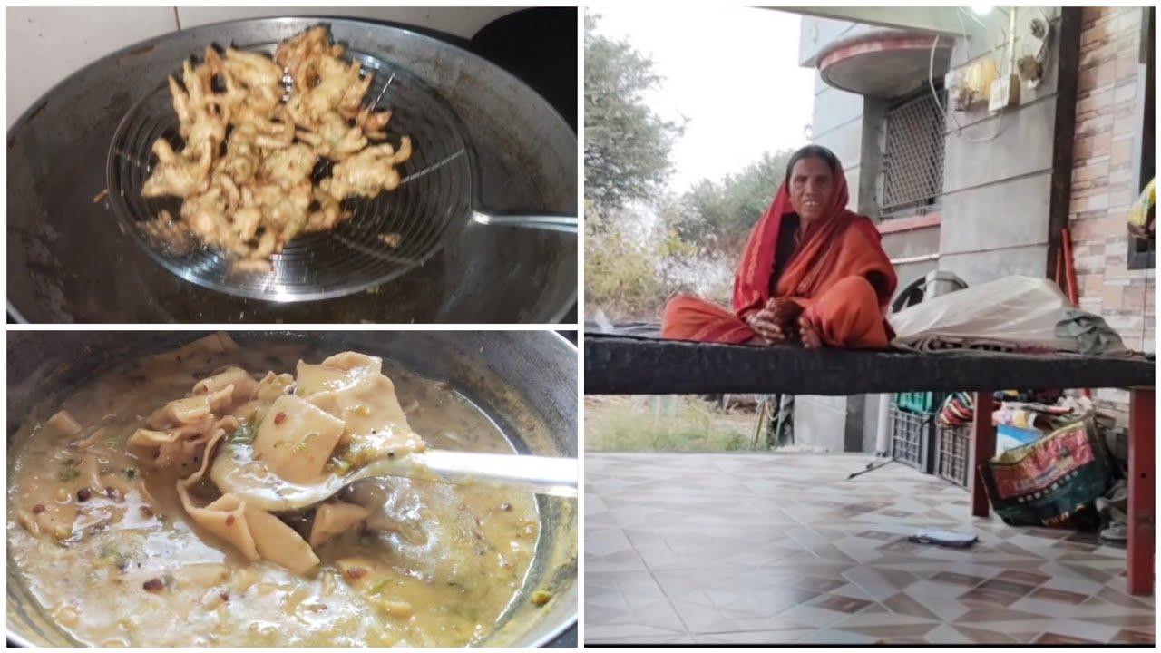 आजीसाठी बनवले वरणातल्या चकोल्या आणि कांदा भजी