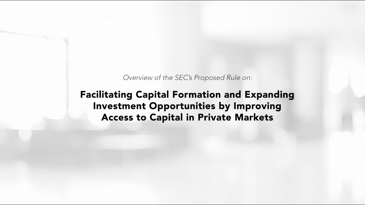 Capital Formation Proposal