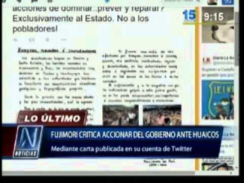 ¿Que dijo? Alberto Fujimori tras la caída huaycos en Chosica indulto bullfighting
