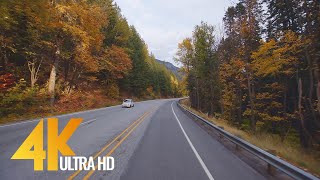 [4K 60fps] Scenic Drive with Music  US 2 Road, Stevens Pass Highway 2